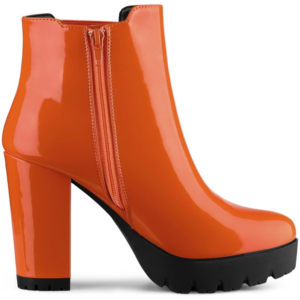 ✨ Allegra K Women’s Platform Block Heel Ankle Boots ✨
